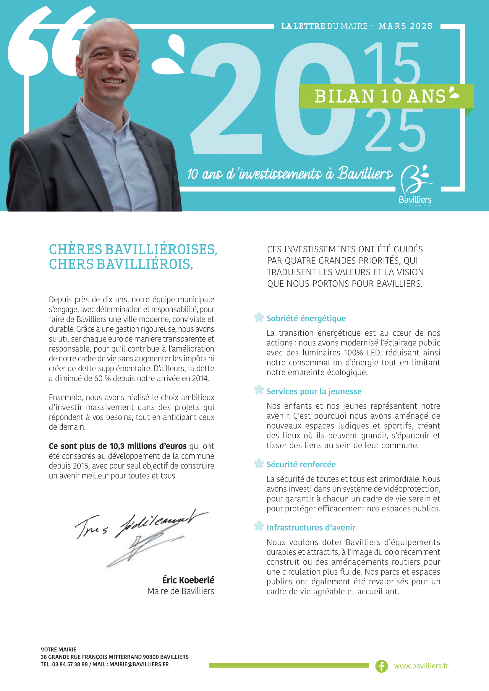 Miniature Lettre du maire Mars 2025