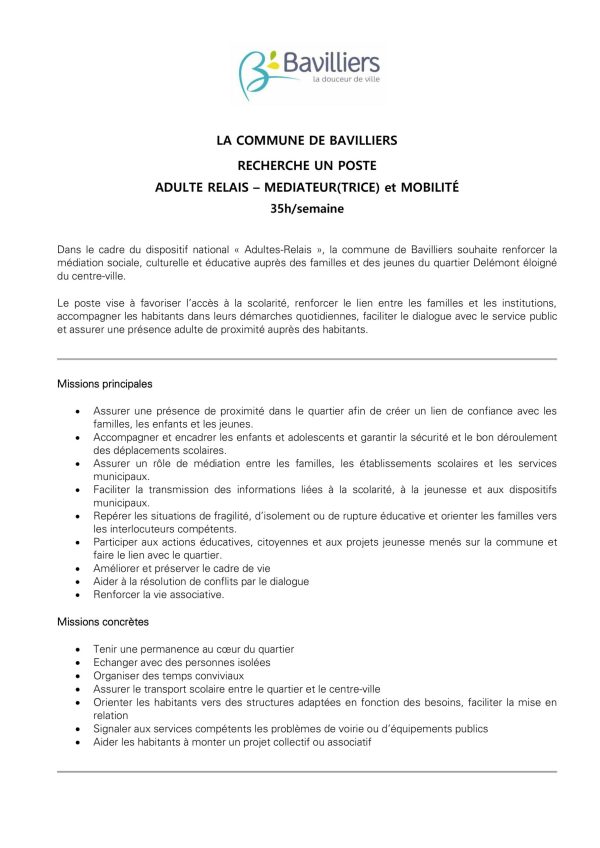 Annonce recrutement Adulte relais-images-0